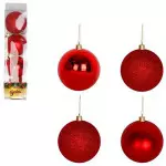 Bola Art Tb Lisa 7Cm Zcn2793 C/4 Cor Vermelho