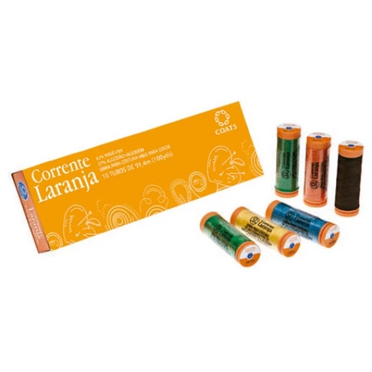 LINHA CORRENTE 0068 000 LARANJA 10X100J