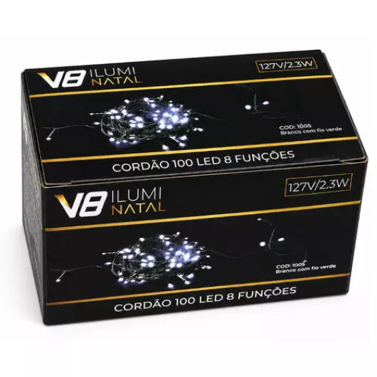 CORDAO  1005 100LED 8F BRANCA FV 127V