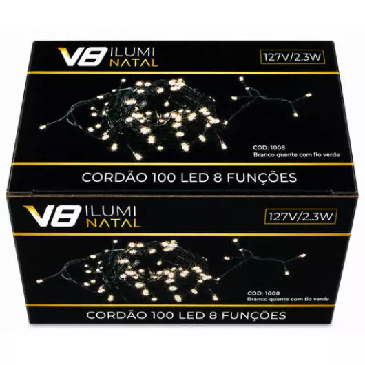 CORDAO  1008 100LED 8F MORNA FV 127V