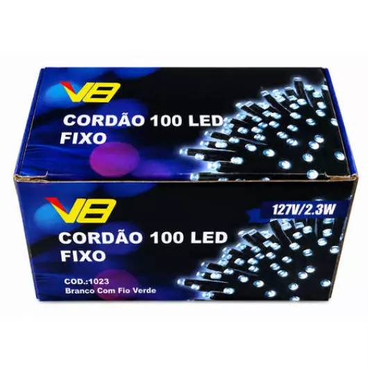 CORDAO  1023 100LED FX BRANCA FV 127V