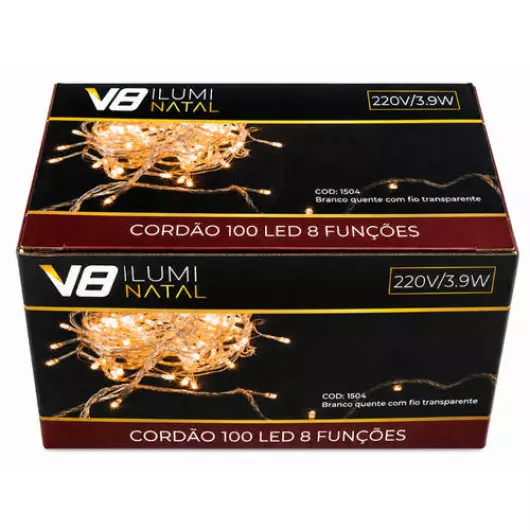 CORDAO  1504 100LED 8F MORNA FT 220V