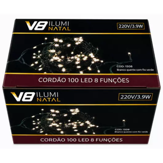 CORDAO  1508 100LED 8F BQ FV 220V