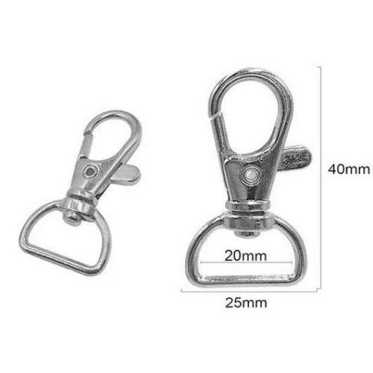 Mosquetao Roma Ro151357 40X25Mm C/10 Cor Niquel