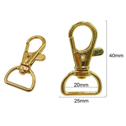 Mosquetao Roma Ro151357 40X25Mm C/10 Cor Dourado