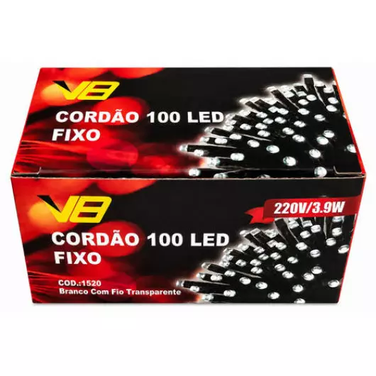 CORDAO  1520 100LED FX BRANCA FT 220V