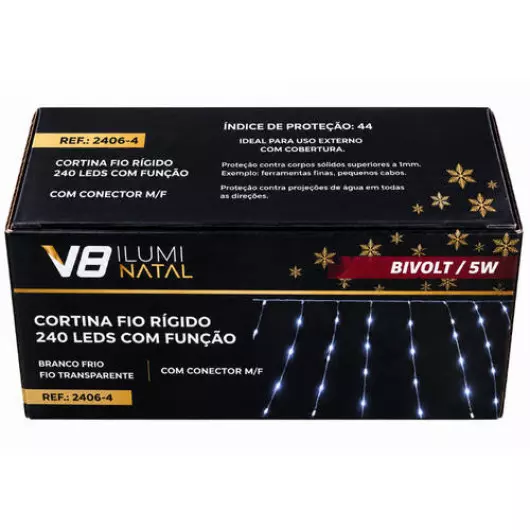 CORTINA 2406-4 240LED 8F BQ FRIO FT BIV