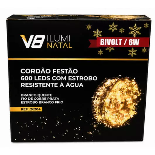 CORDAO 26204 FESTAO 600LED BQ STR RA BIV