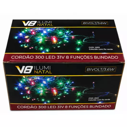 CORDAO  2933 300LED 8F COR FV PA BIV 30M