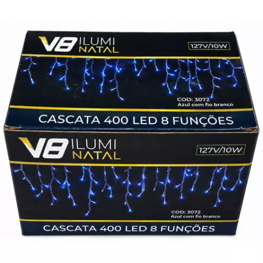 CASCATA 3072 400LED 8F AZ FB 127V