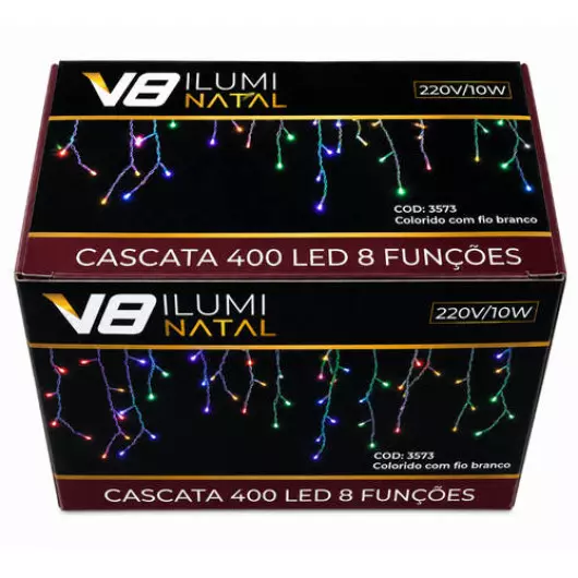 CASCATA 3573 400LED 8F COL FB 220V