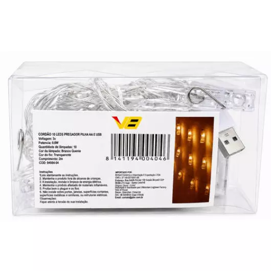 CORDAO 94004-04 10LED PREGADOR BQ 2M 2AA