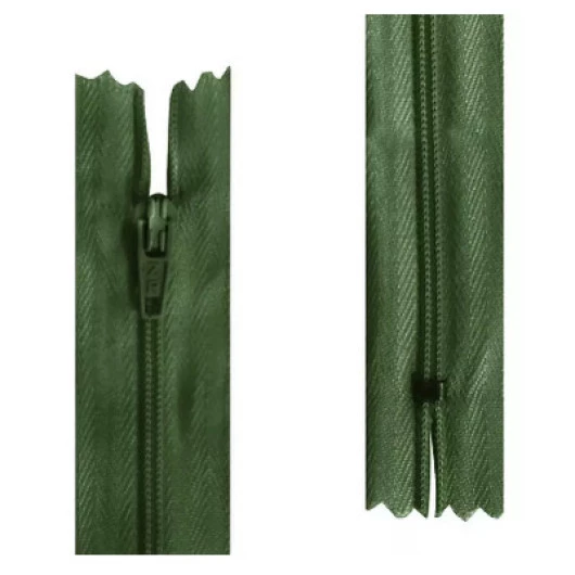 Ziper Imp Nylon Fixo Zc 40Cm C/10 Cor 260 - Verde Musgo