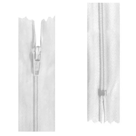 Ziper Imp Nylon Fixo Zc 60Cm C/10 Cor 101 - Branco