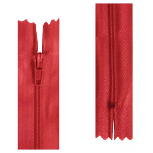 Ziper Imp Nylon Fixo Zc 60Cm C/10 Cor 145 - Vermelho