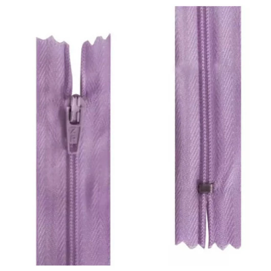 Ziper Imp Nylon Fixo Zc 60Cm C/10 Cor 164 - Lilas Claro