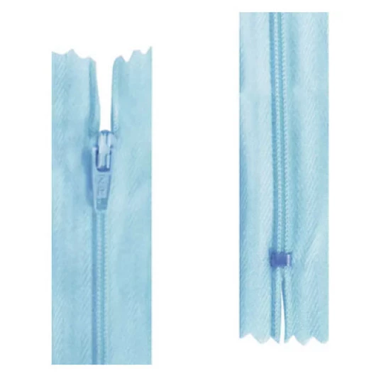 Ziper Imp Nylon Fixo Zc 60Cm C/10 Cor 177 - Azul Bebe 