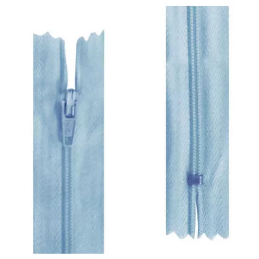 Ziper Imp Nylon Fixo Zc 60Cm C/10 Cor 182 - Azul Medio