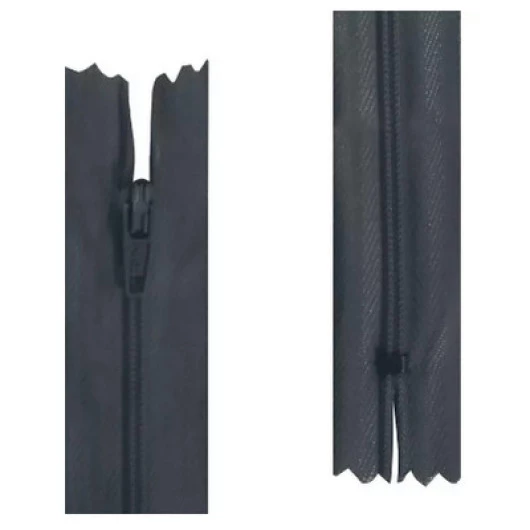 Ziper Imp Nylon Fixo Zc 60Cm C/10 Cor 309 - Cinza Escuro
