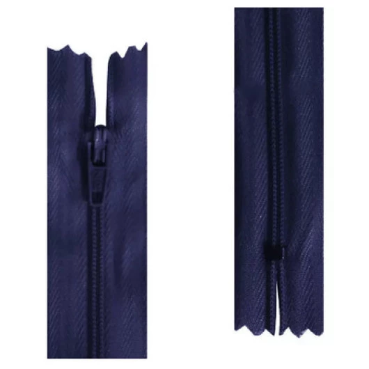 Ziper Imp Nylon Fixo Zc 60Cm C/10 Cor 318 - Azul Marinho