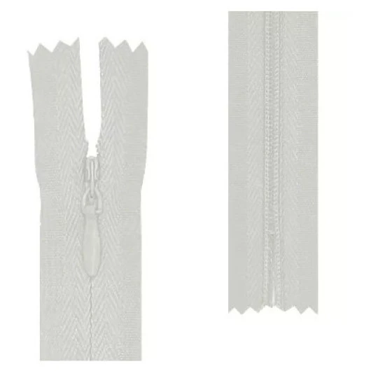 Ziper Imp Nylon Invisivel Zf 15 Cm C/10 Cor 101 - Branco