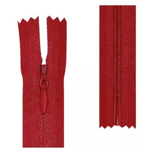 Ziper Imp Nylon Invisivel Zf 15 Cm C/10 Cor 145 - Vermelho