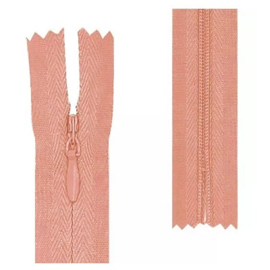 Ziper Imp Nylon Invisivel Zf 15 Cm C/10 Cor 147 - Salmon Claro