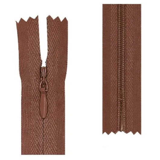 Ziper Imp Nylon Invisivel Zf 15 Cm C/10 Cor 290 - Marrom Choco