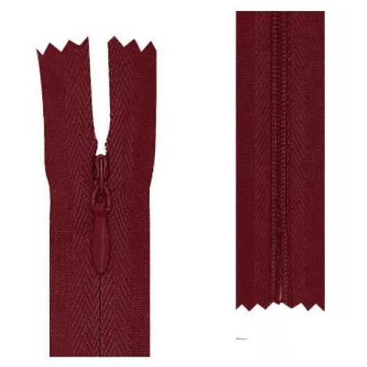 Ziper Imp Nylon Invisivel Zf 15 Cm C/10 Cor 520 - Vermelho Esc