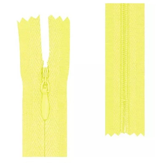 Ziper Imp Nylon Invisivel Zf 40 Cm C/10 Cor 106 - Amarelo Bebe