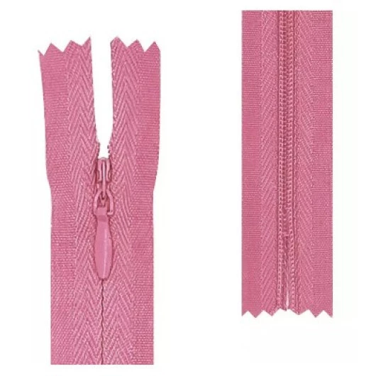 Ziper Imp Nylon Invisivel Zf 50 Cm C/10 Cor 140 - Rosa Medio