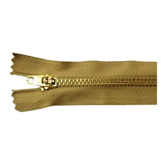 Ziper Imp Metal Ouro Fixo Zma 08Cm C/10 Cor 128 - Caqui