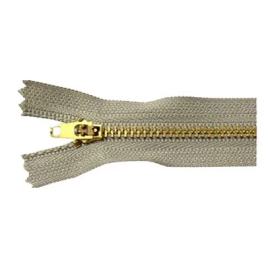 Ziper Imp Metal Ouro Fixo Zma 18Cm C/10 Cor 300 - Cinza