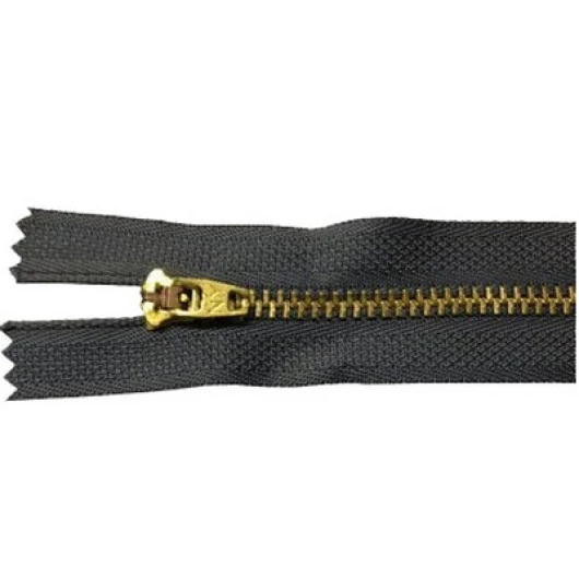 Ziper Imp Metal Ouro Fixo Zma 18Cm C/10 Cor 309 - Cinza Chumbo