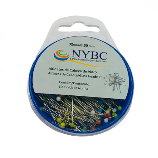 ALFINETE NYBC CAB VIDRO CV 32MM C/100
