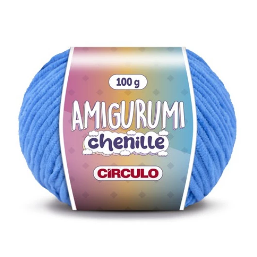 Linha Circulo Amigurumi Chenille 110M Cor 2500 - Acqua