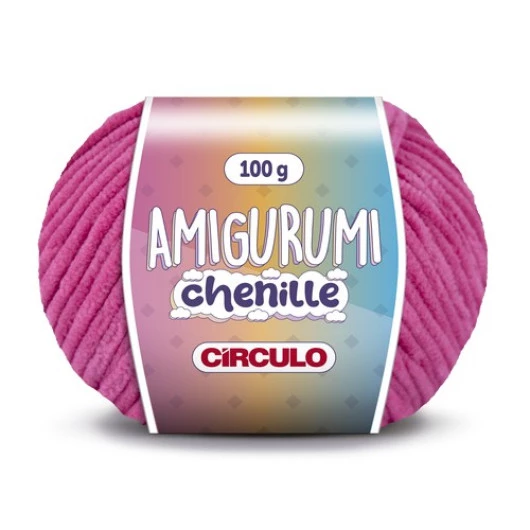 Linha Circulo Amigurumi Chenille 110M Cor 3182 - Pitaya