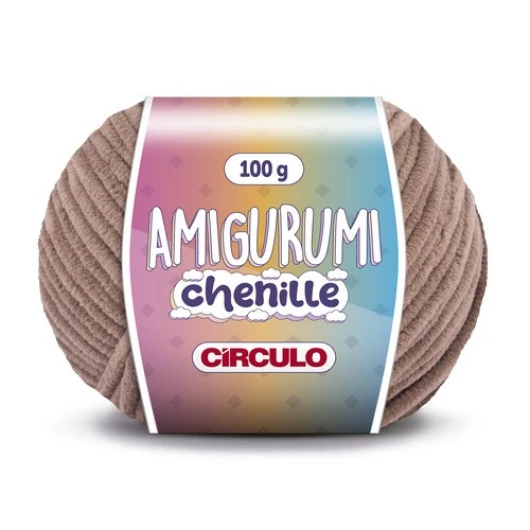 Linha Circulo Amigurumi Chenille 110M Cor 7567 - Cacau