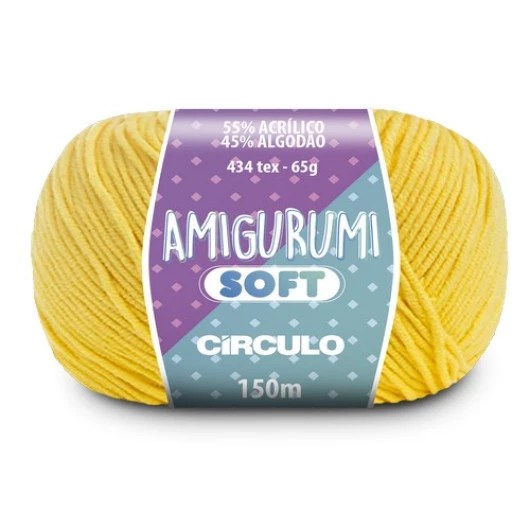 Linha Circulo Amigurumi Soft 150M Cor 1317 - Solar