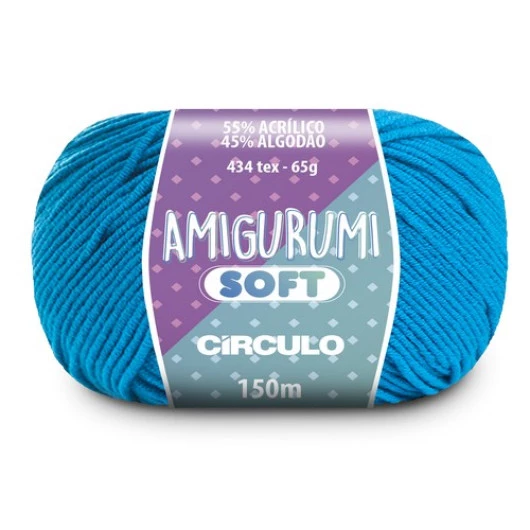 Linha Circulo Amigurumi Soft 150M Cor 2286 - Piscina