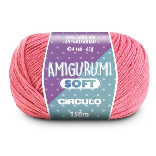 Linha Circulo Amigurumi Soft 150M Cor 3048 - Flamingo