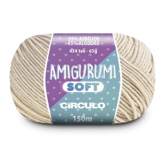 Linha Circulo Amigurumi Soft 150M Cor 3061 - Gardenia