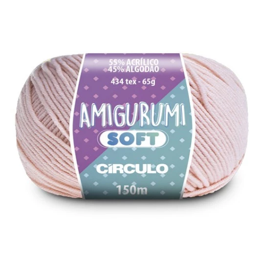 Linha Circulo Amigurumi Soft 150M Cor 3081 - Rosado