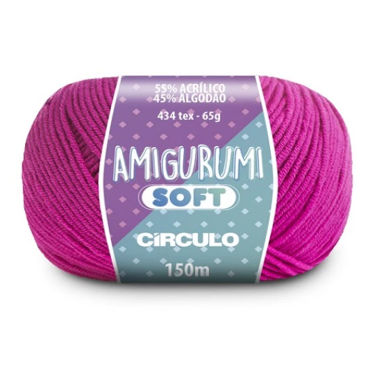 Linha Circulo Amigurumi Soft 150M Cor 3182 - Pitaya