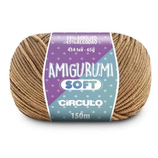 Linha Circulo Amigurumi Soft 150M Cor 7057 - Gengibre