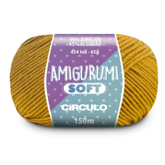 Linha Circulo Amigurumi Soft 150M Cor 7069 - Mostarda