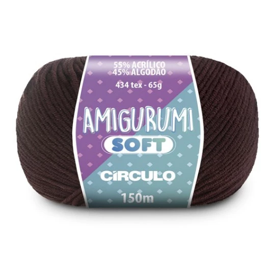 Linha Circulo Amigurumi Soft 150M Cor 7311 - Tabaco