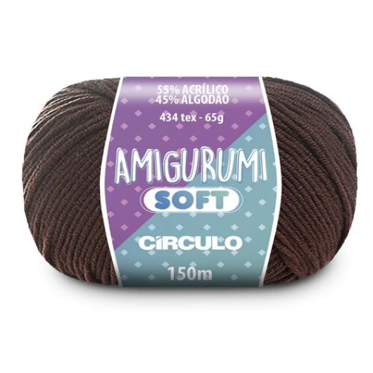 Linha Circulo Amigurumi Soft 150M Cor 7569 - Brigadeiro