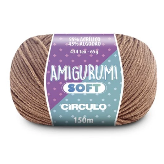 Linha Circulo Amigurumi Soft 150M Cor 7603 - Castor