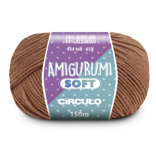 Linha Circulo Amigurumi Soft 150M Cor 7713 - Lenha